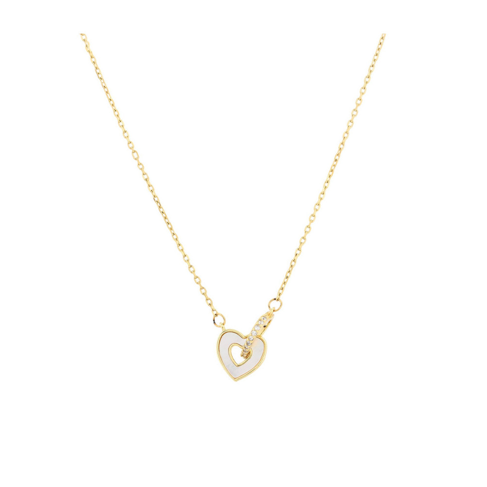 Collier semi précieuse coeurs entrelacé GB
