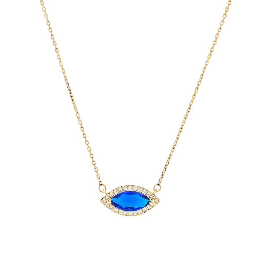 Collar ojo semi joyas con circonitas GB