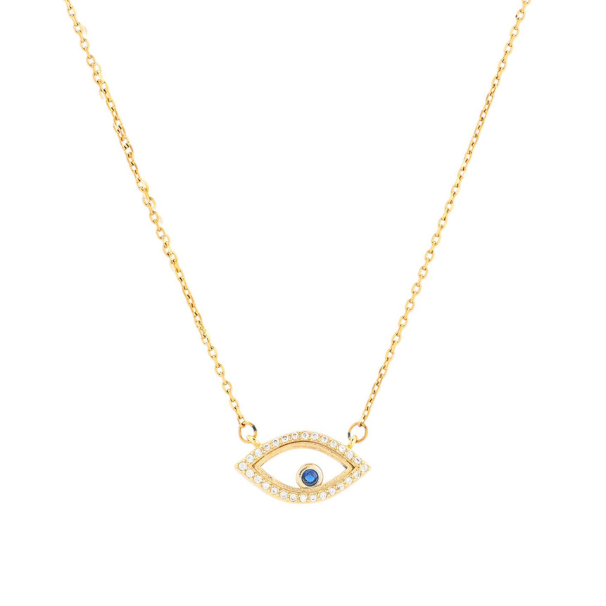 Collier semi précieuses oeil avec zircones GB