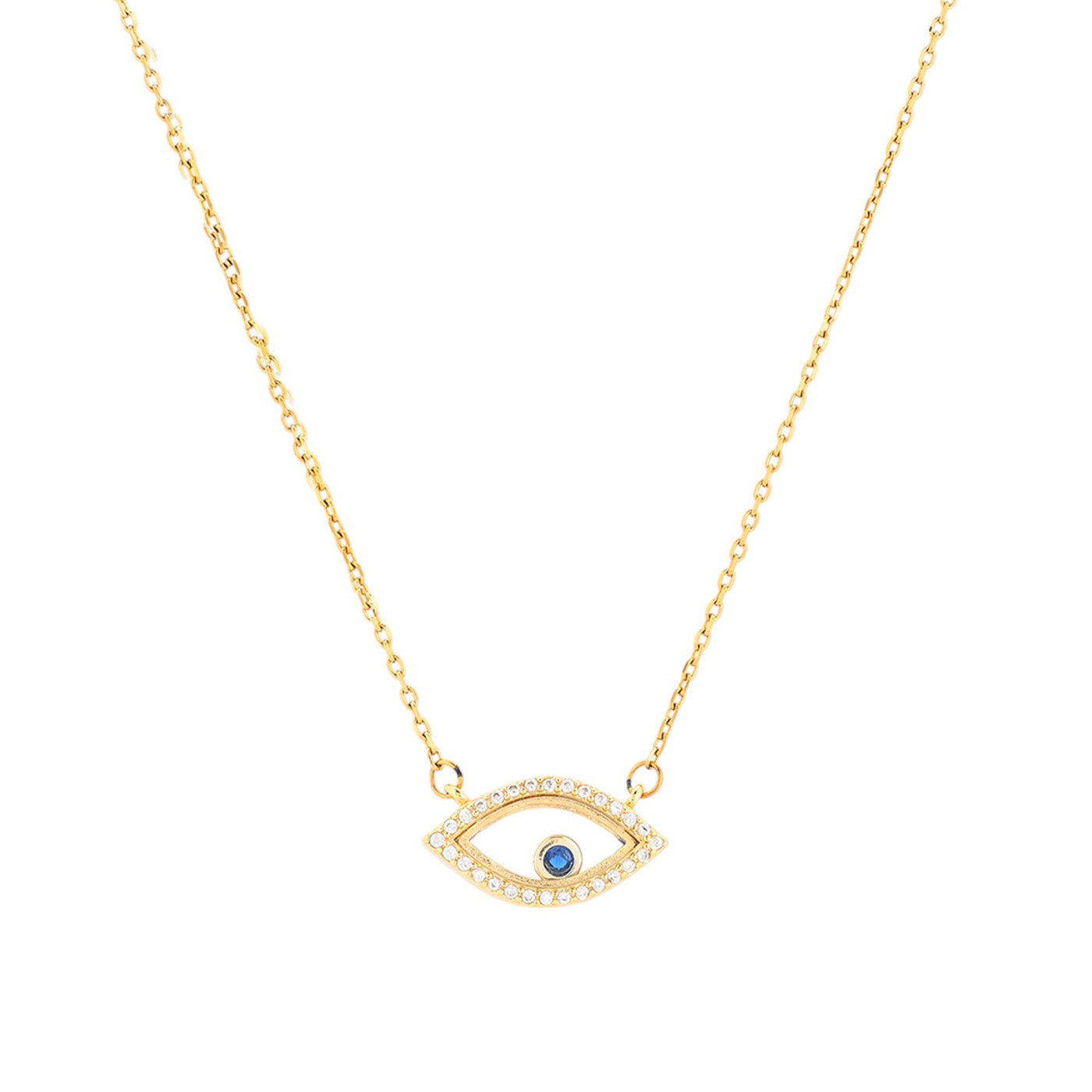 Collar semi joyas ojo con circonitas GB