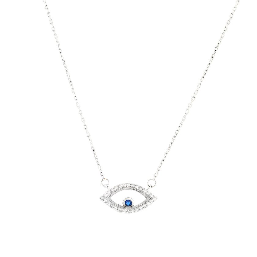 Semi precious necklace eye with zirconies GB
