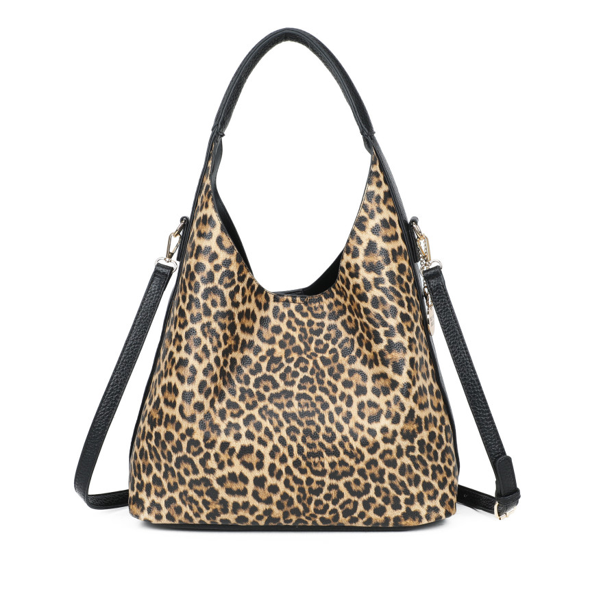 Borsa a tracolla con stampa animale