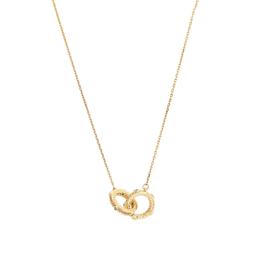 Collar semi joya circulos GB