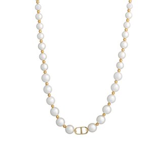 Semi precious necklace pearls GB
