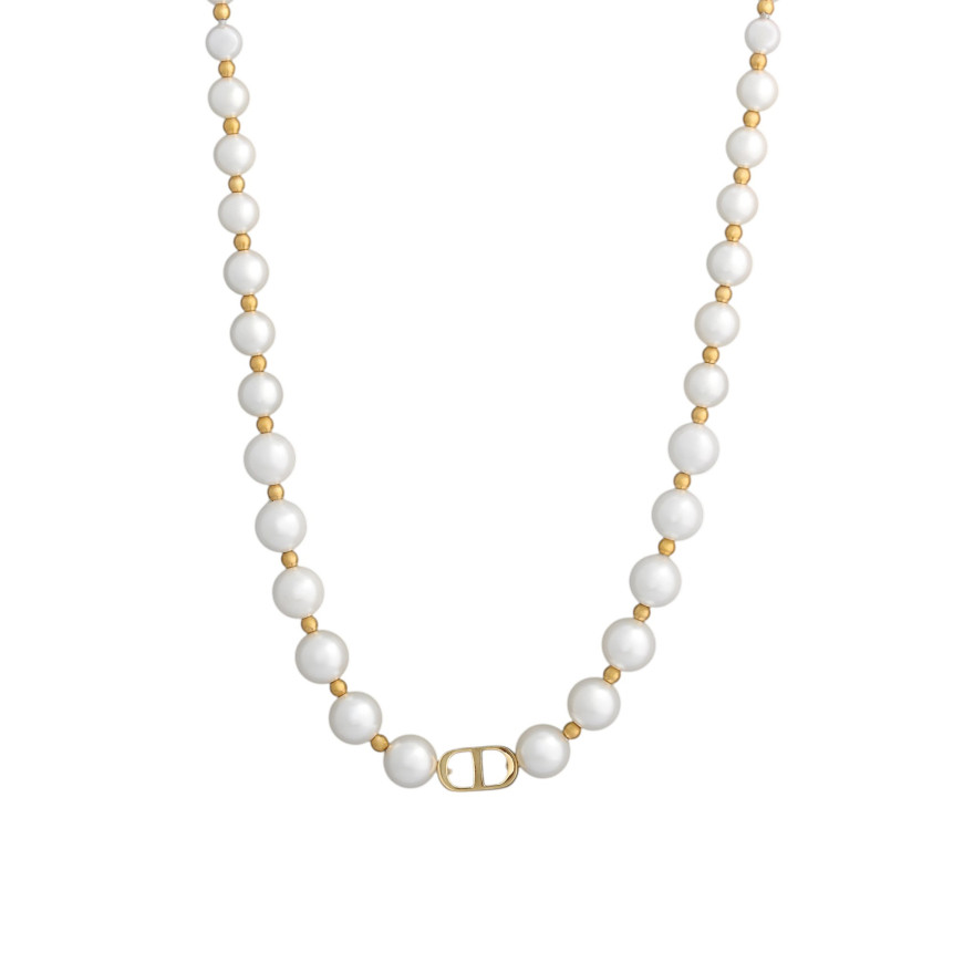 Semi precious necklace pearls GB