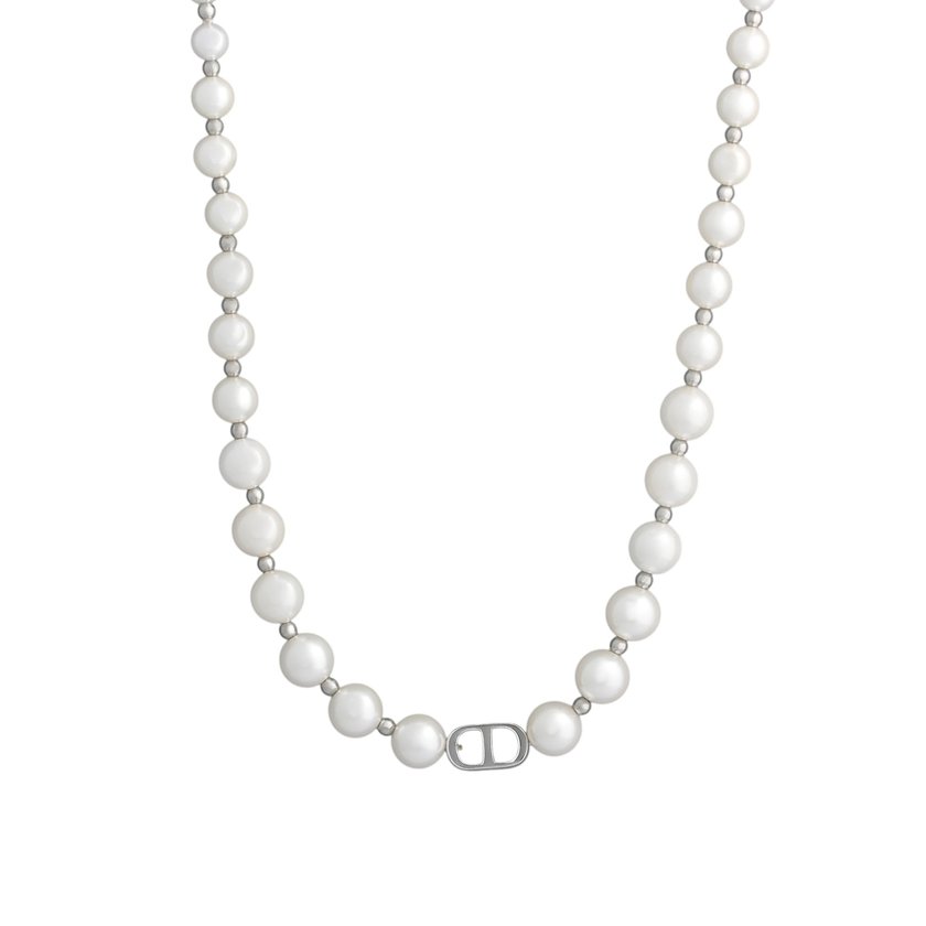 Semi precious necklace pearls GB