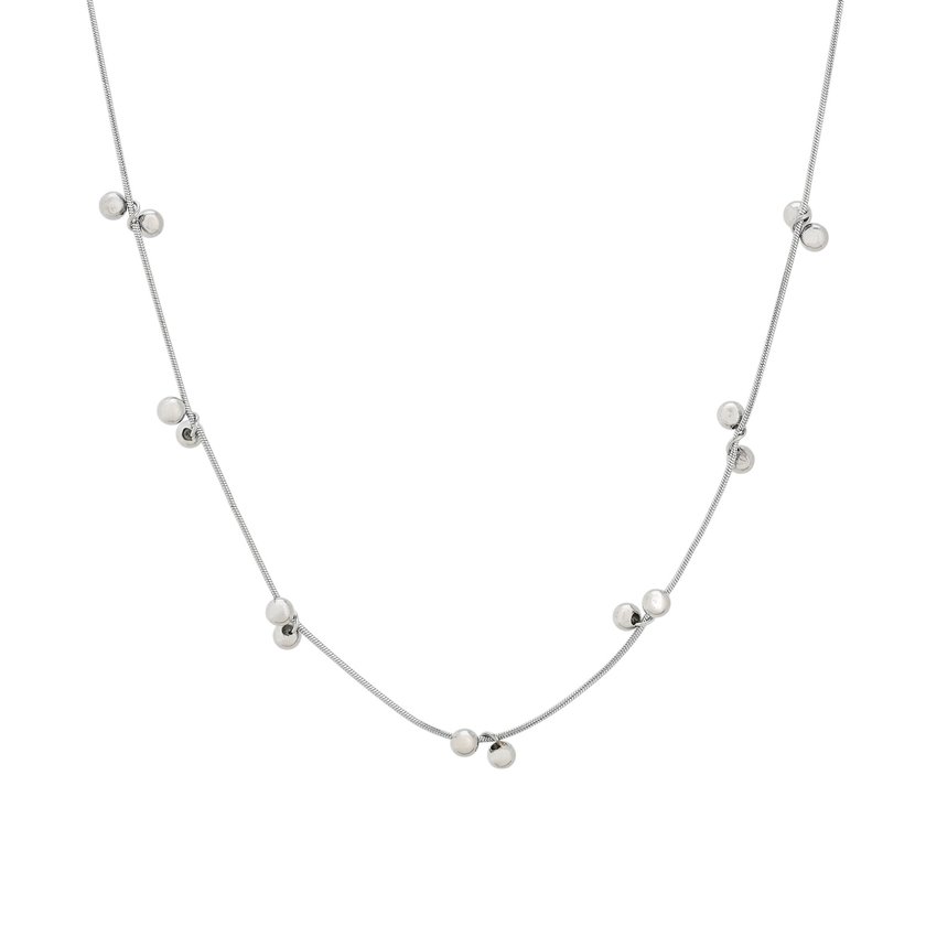 Collana in acciaio con pois GB