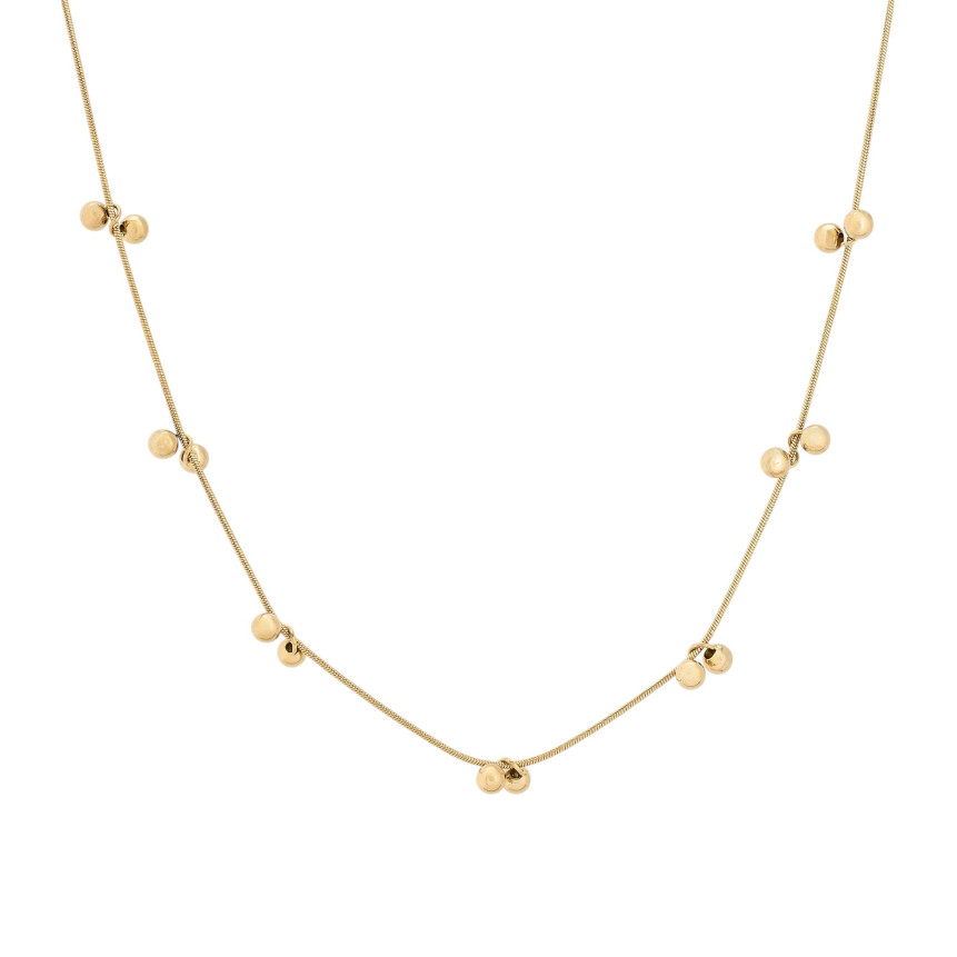 Steel necklace with ball pendants GB