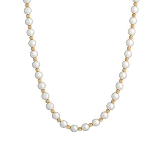 Steel necklace pearls GB