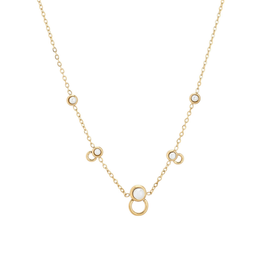 Collier en acier basique avec perles GB