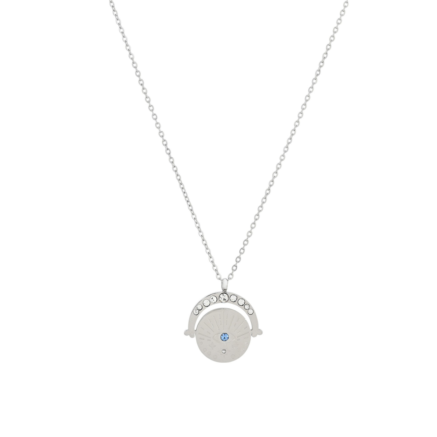 Collier en acier oiel et zirconias GB
