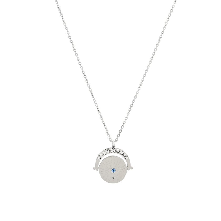 Collier en acier oiel et zirconias GB