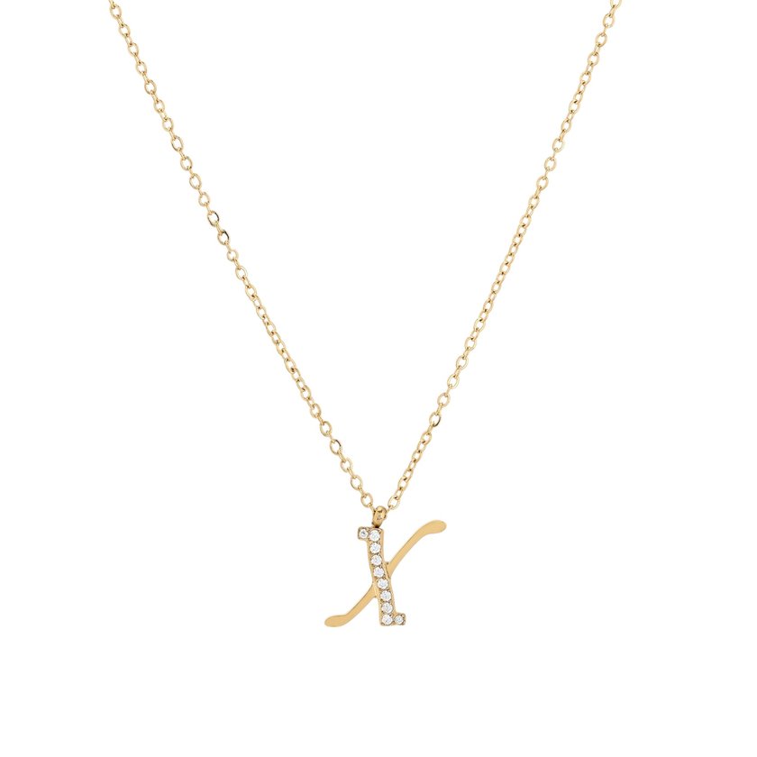 Collier acier et zircones initial GB