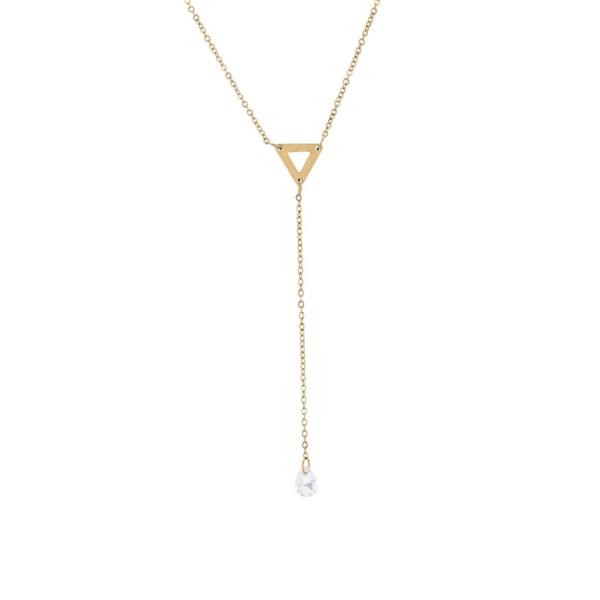 Long triangular steel necklace GB