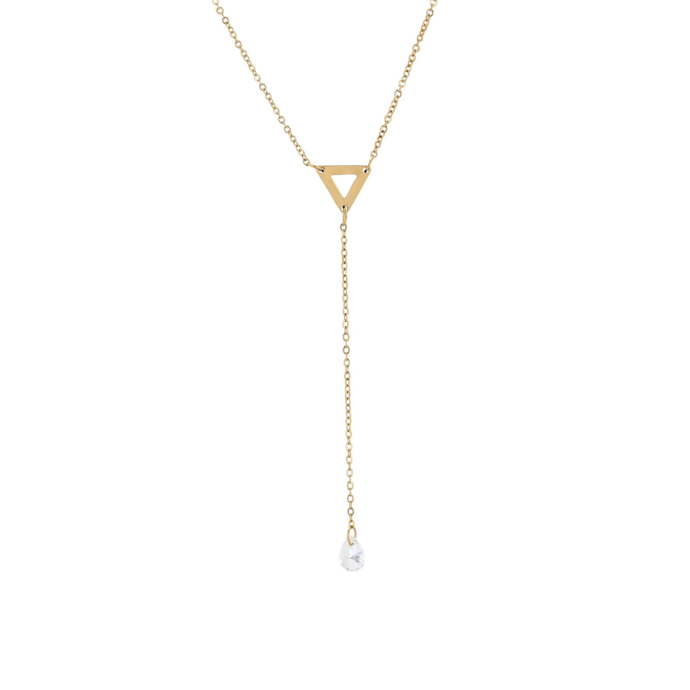 Collana lunga triangolare in acciaio GB