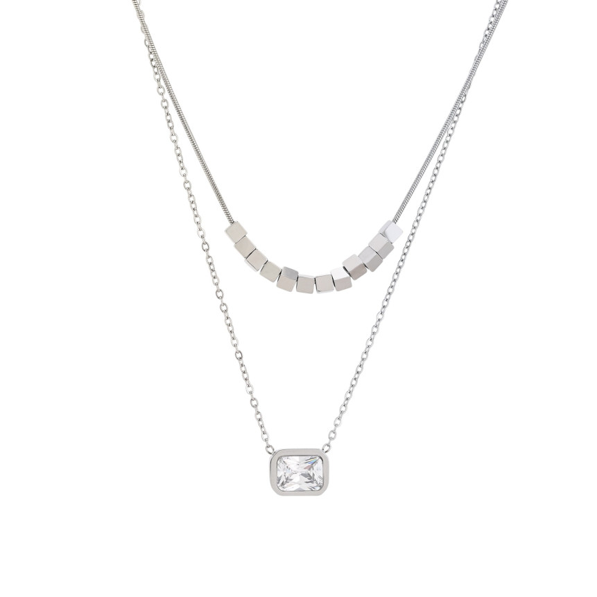 Collier double en acier rectangulaire GB