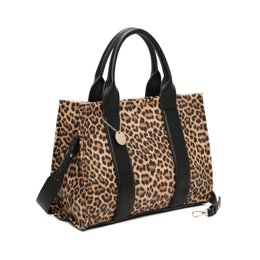 Borsa Shopper con stampa animale