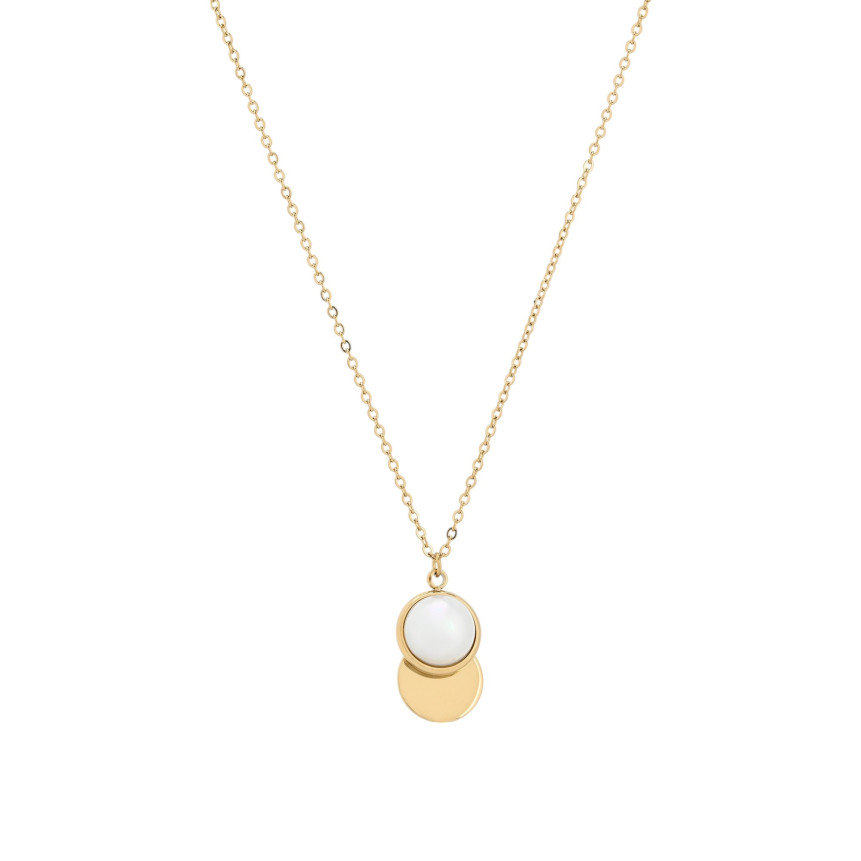 Collier en acier perle rond GB
