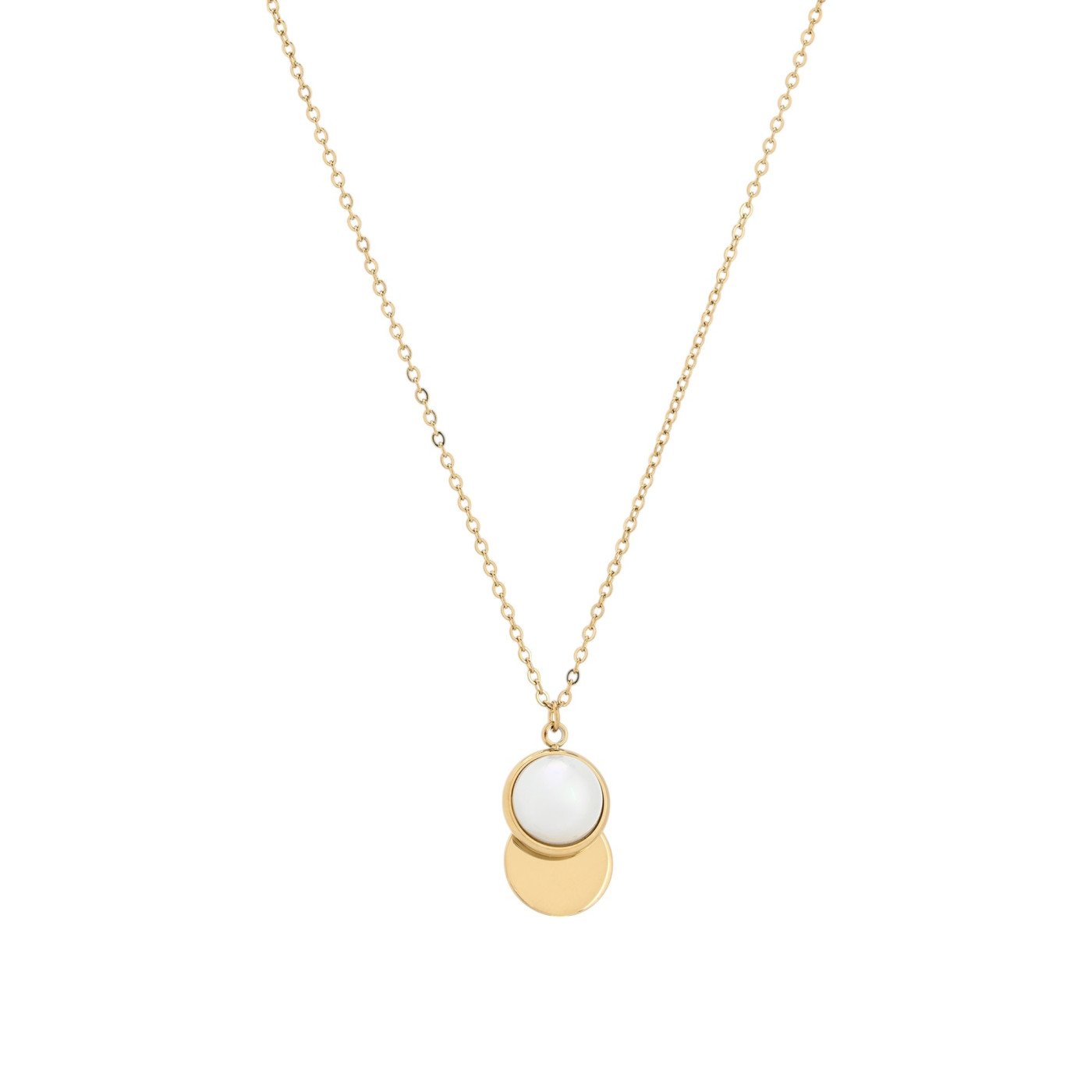 Collier en acier perle rond GB