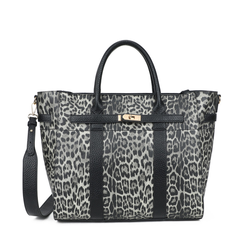 Mala Shopper com estampado animal