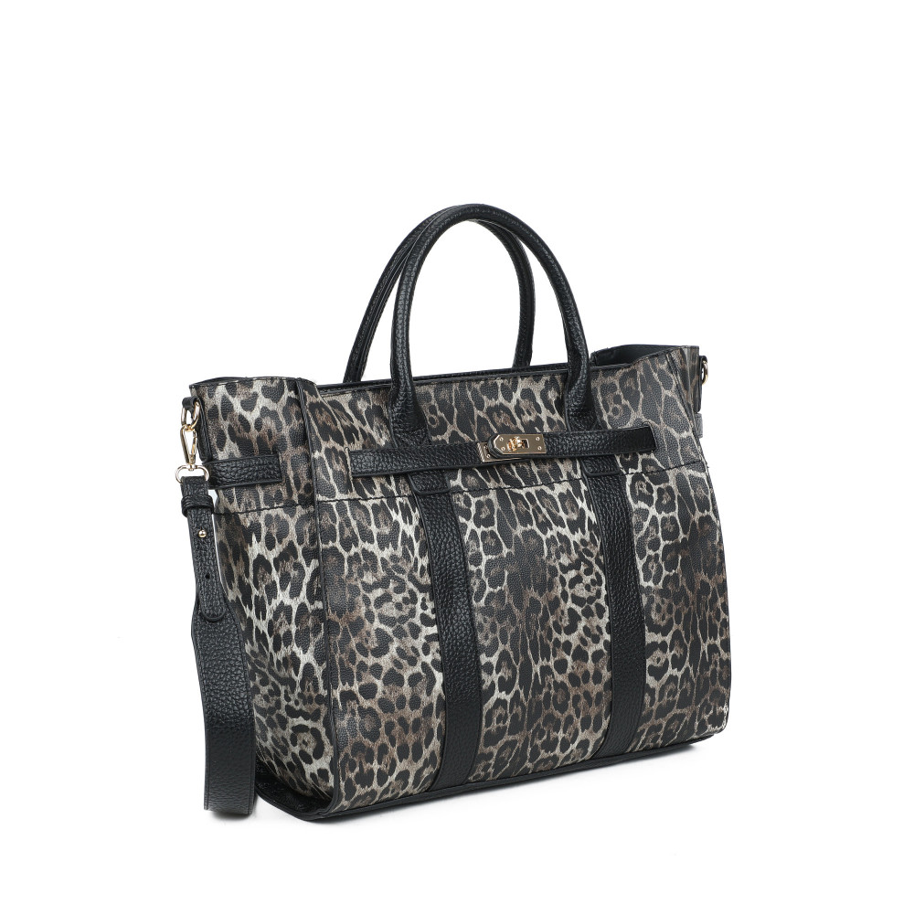 Mala Shopper com estampado animal
