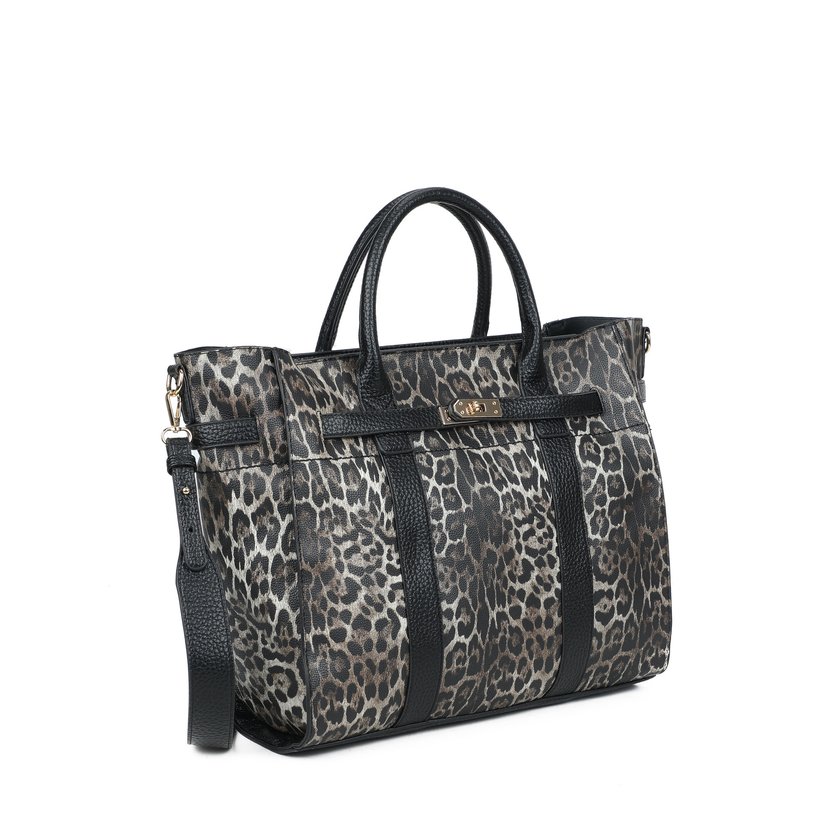 Sac à main Shopper imprimé animal