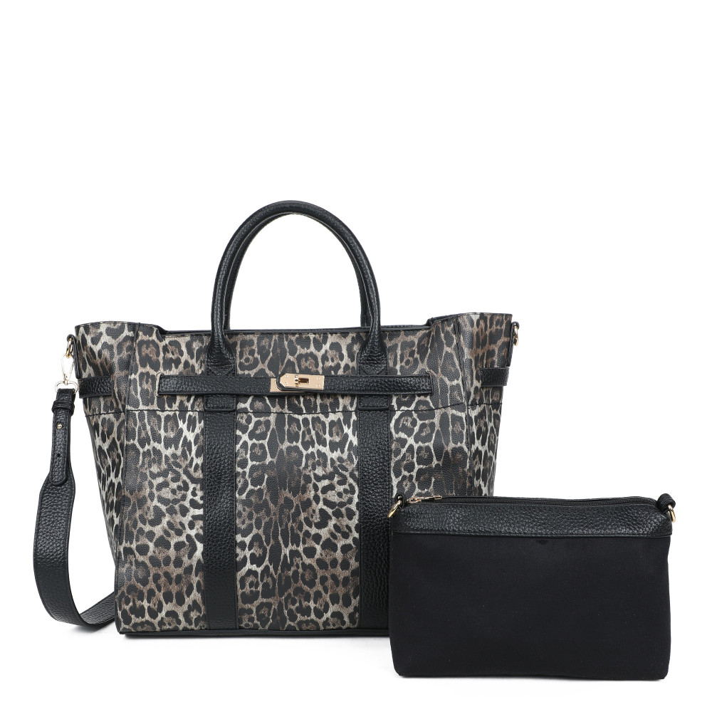 Mala Shopper com estampado animal