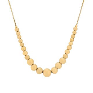 Steel necklace with balls GB