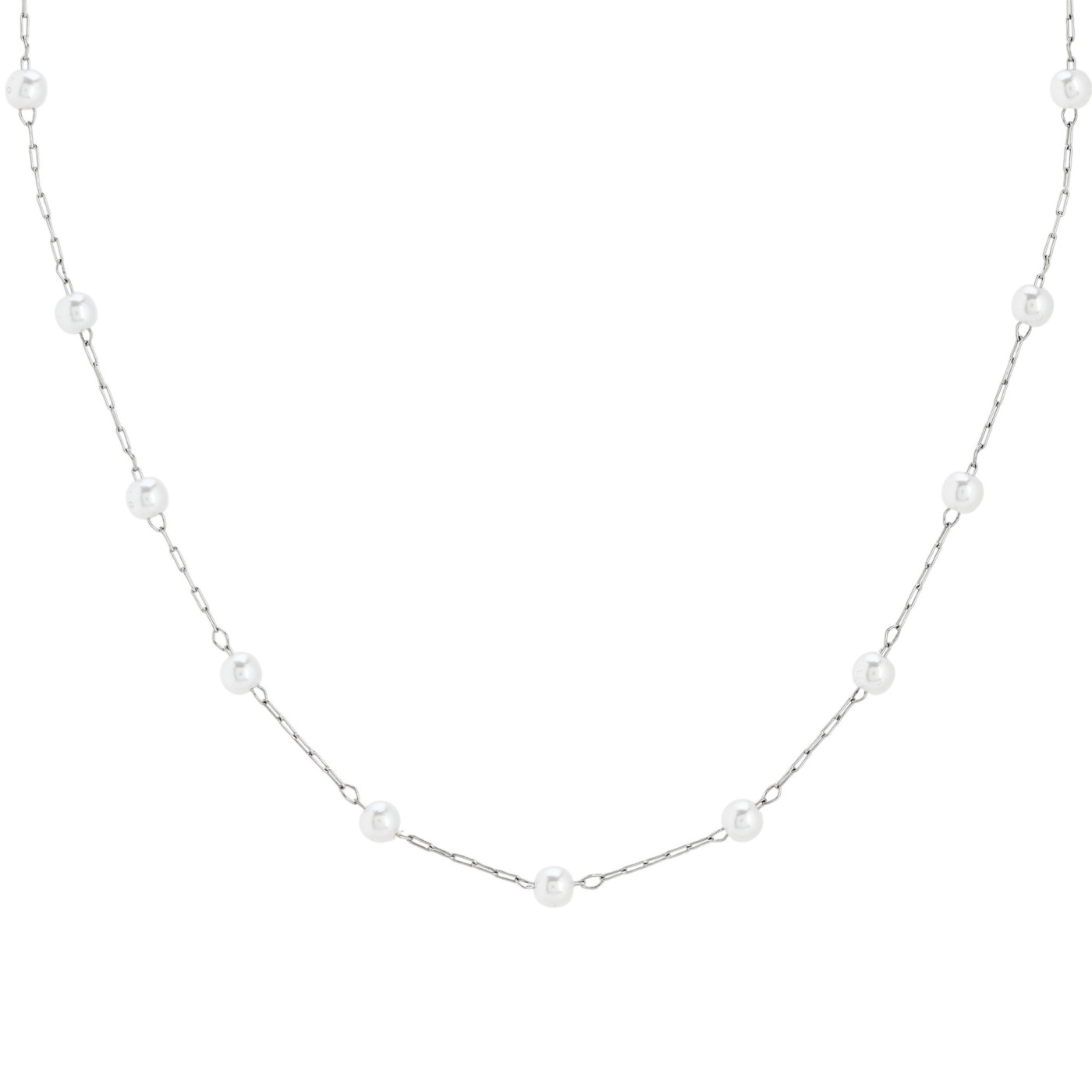 Collier en acier avec petites perles GB