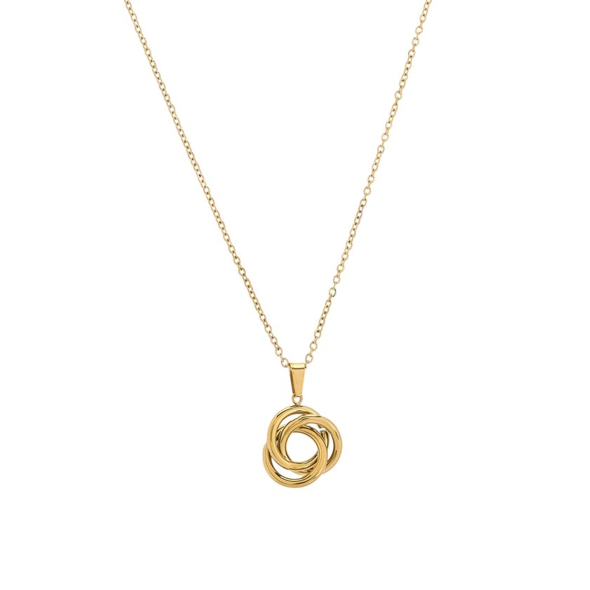 Collier en acier avec liens entrelacés GB
