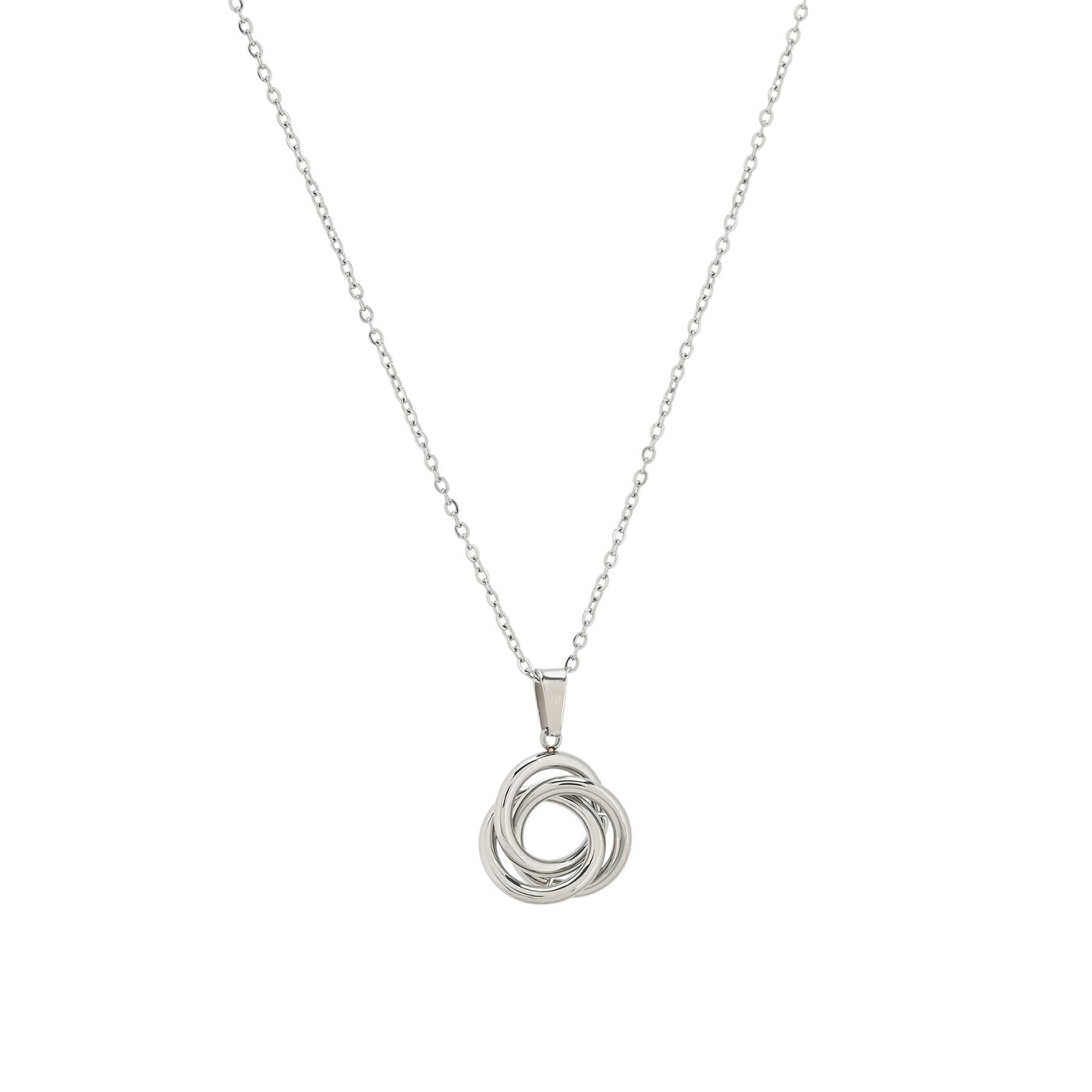 Collana in acciaio con lacci intrecciati GB