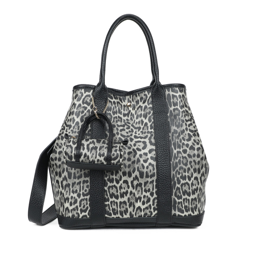 Borsa Shopper con stampa animale