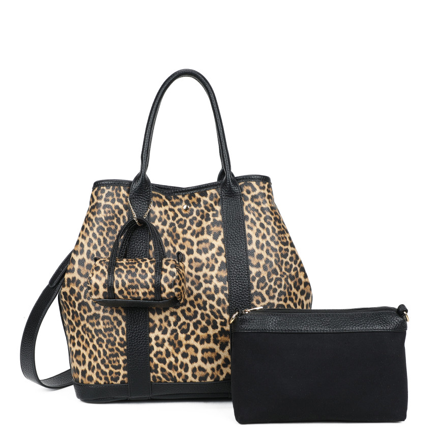 Borsa Shopper con stampa animale