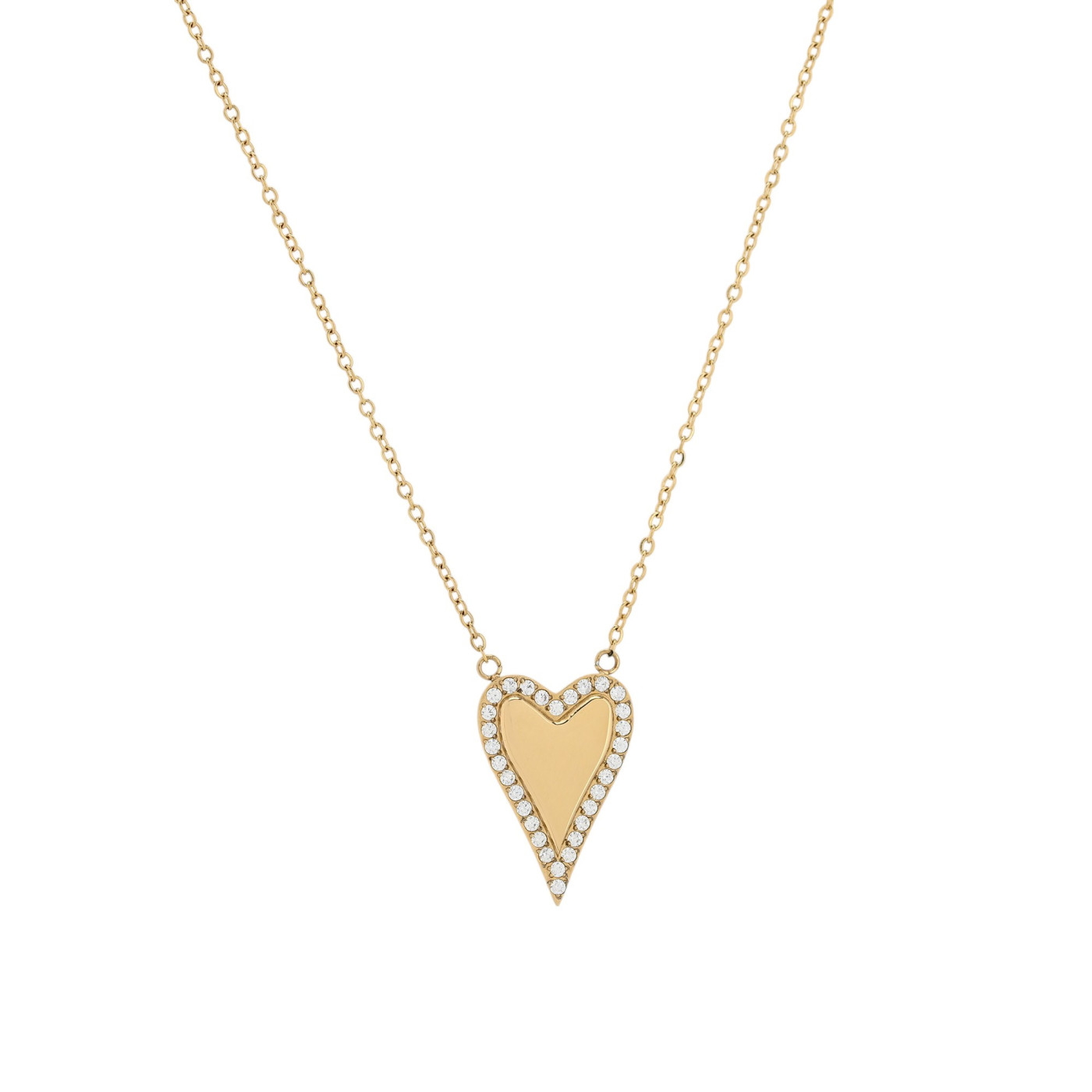 Collier en acier coeur subtil GB