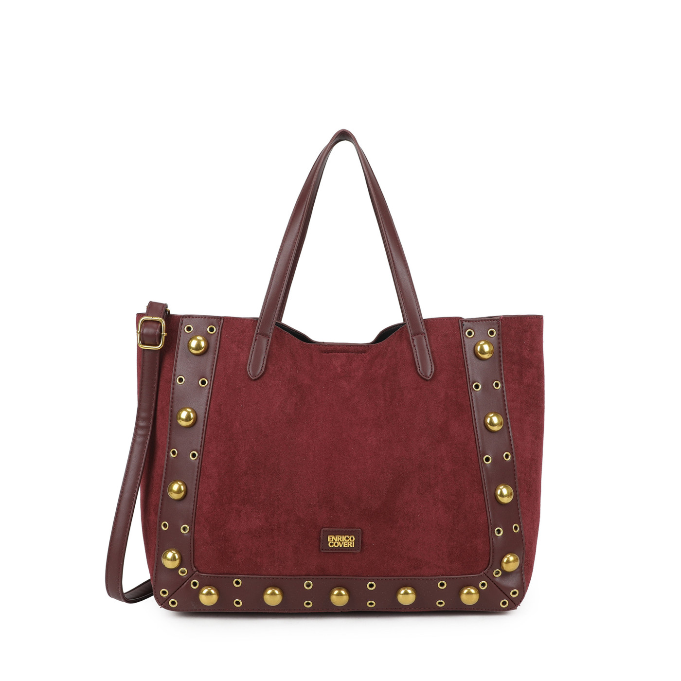 Borsa Shopper con dettagli dorati