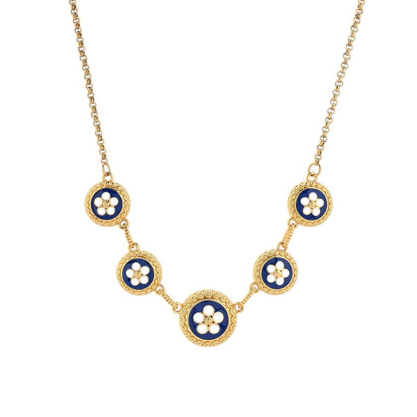 Collier plaqué or 5 fleurs traditionnelles GB