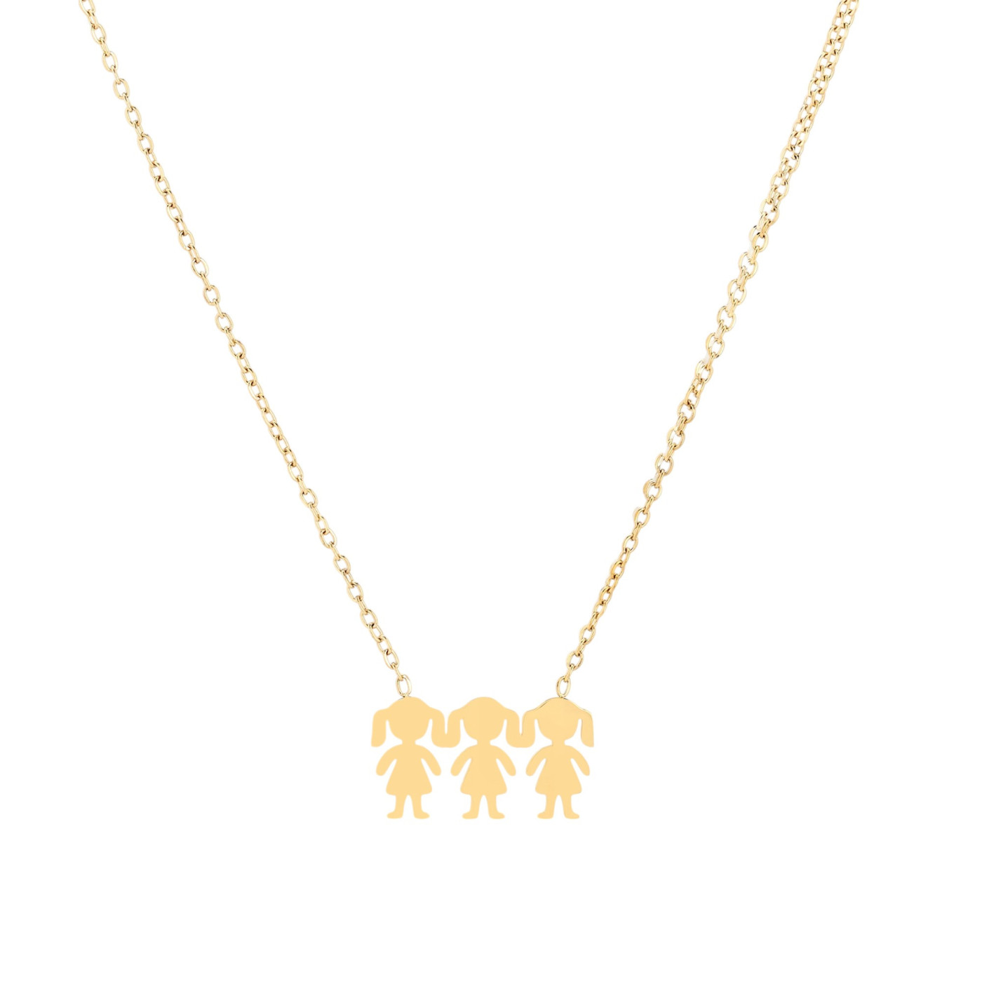 Delicate necklace with three girls