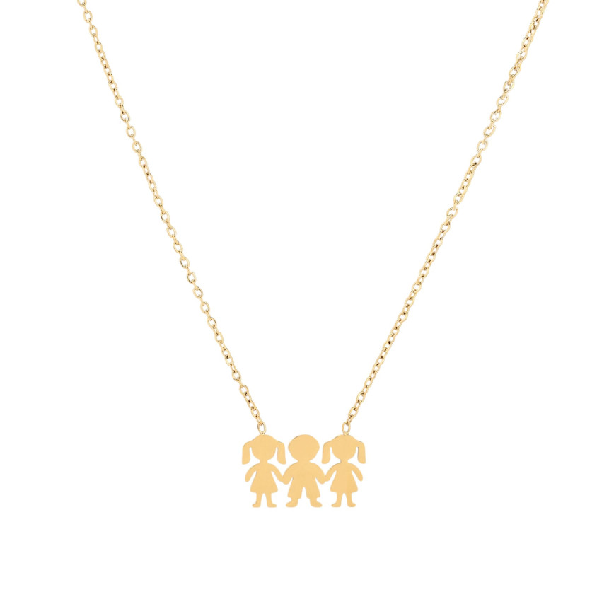 Collier Delicate deux filles et un garçon