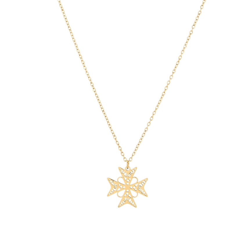 Glamour necklace with Maltese cross