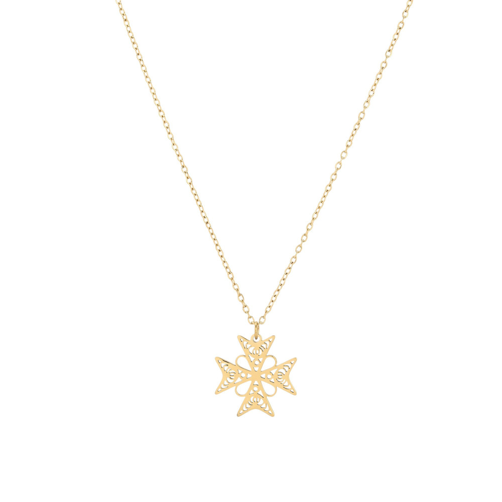 Glamour necklace with Maltese cross