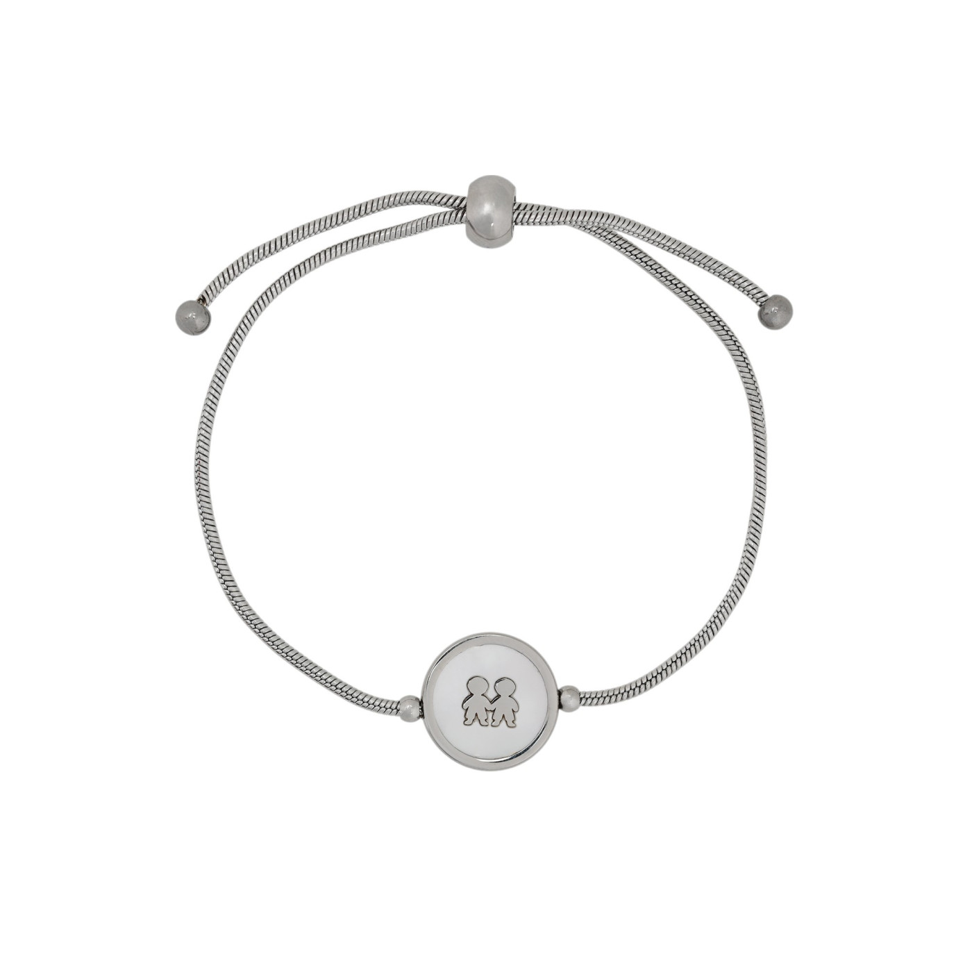 Delicate bracelet with two boys