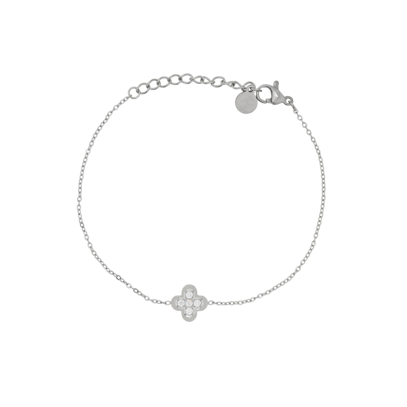 Pulseira Delicate trevo e zircônias