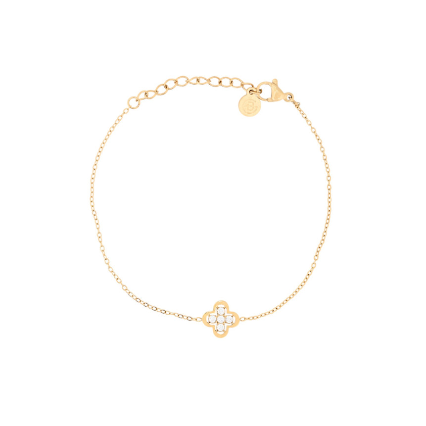 Pulsera Delicate trébol y circonitas