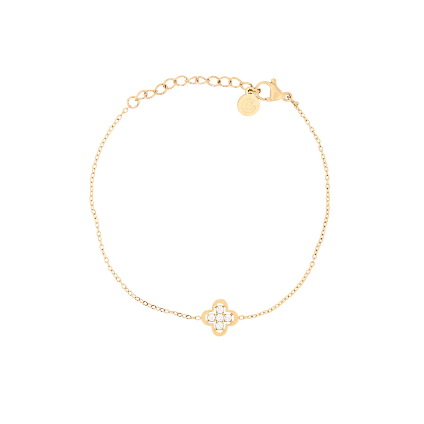 Pulseira Delicate trevo e zircônias