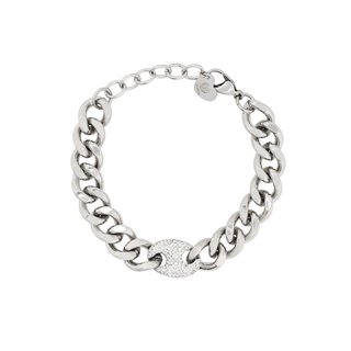 Bracelet steel chain and brilliants GB