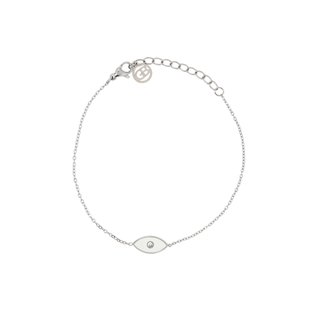 Pulseira em aço olho branco GB