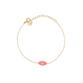 Pulseira em aço olho rosa GB