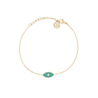 Pulseira em aço olho verde GB