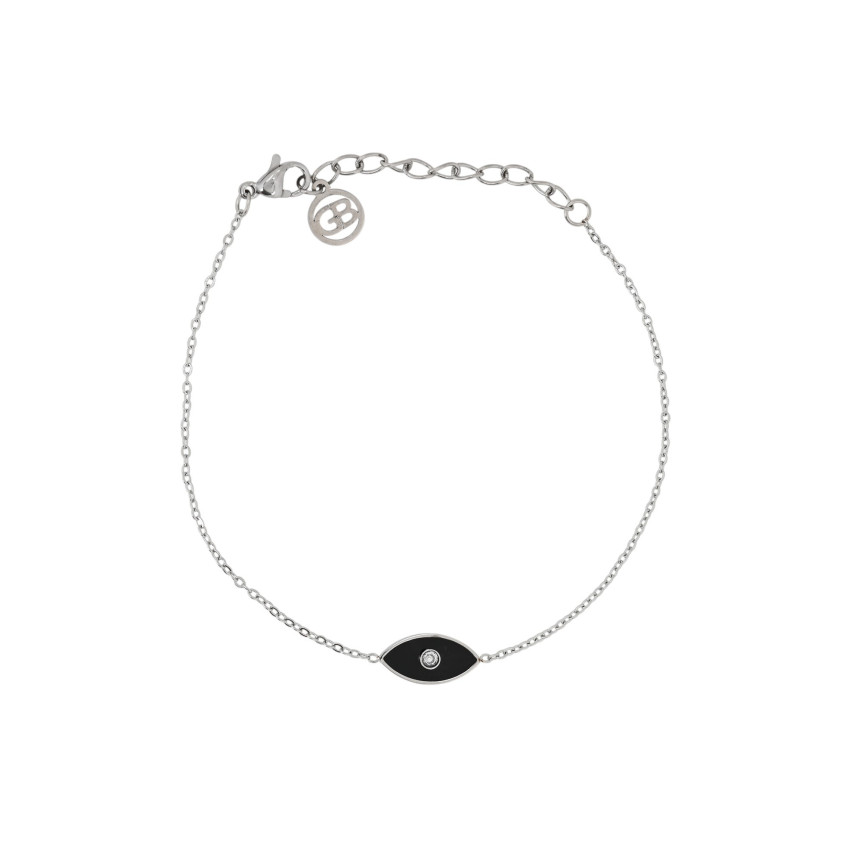 Pulseira em aço olho preto GB