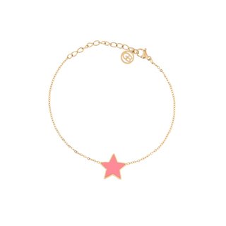 Pulseira em aço estrela rosa GB